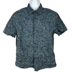 Perry Ellis Mens Floral Short Sleeve Button-Up Shirt Size Large